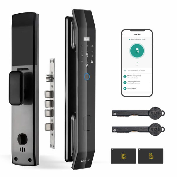 Dorphin D1 Smart Door Lock, Inbuilt Wi-Fi, App For Remote Unlocking, Fingerprint, RFID Card, PIN, Keys